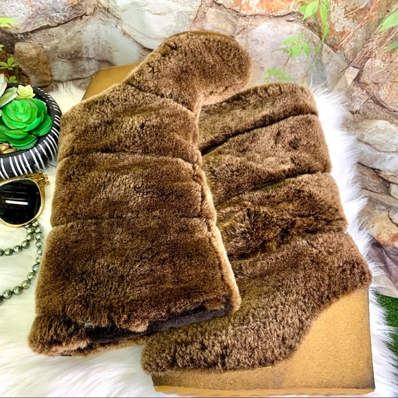 TORY BURCH Cocoa Brown Kiki Shearling Sherpa Boots, 9M - Picture 7 of 13